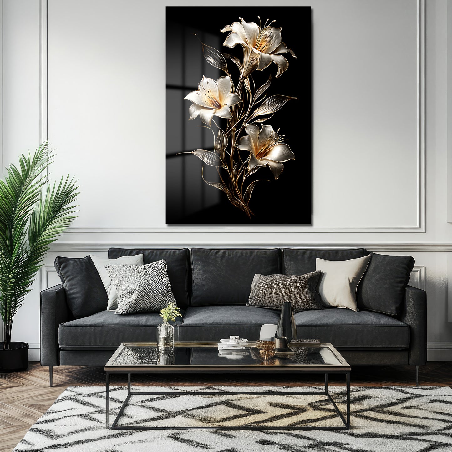 DEKORATİF DİKEY CAM TABLO - TT3410