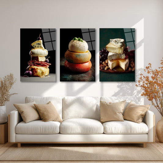 ÜÇLÜ DİKEY CAM TABLO SETİ - TT4125