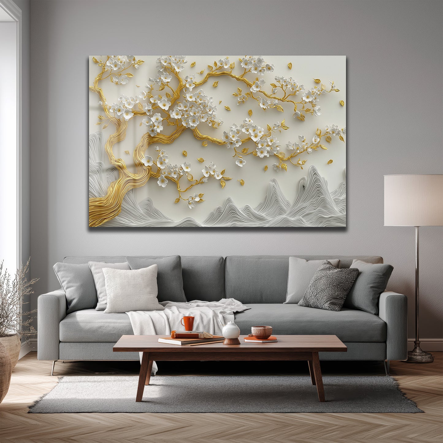 DEKORATİF YATAY CAM TABLO - TT3179