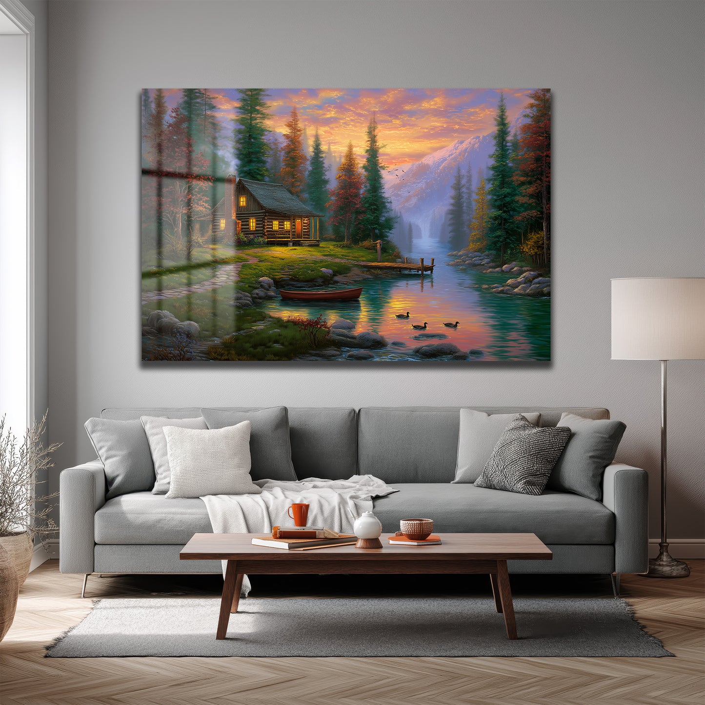 DEKORATİF YATAY CAM TABLO - TT3180