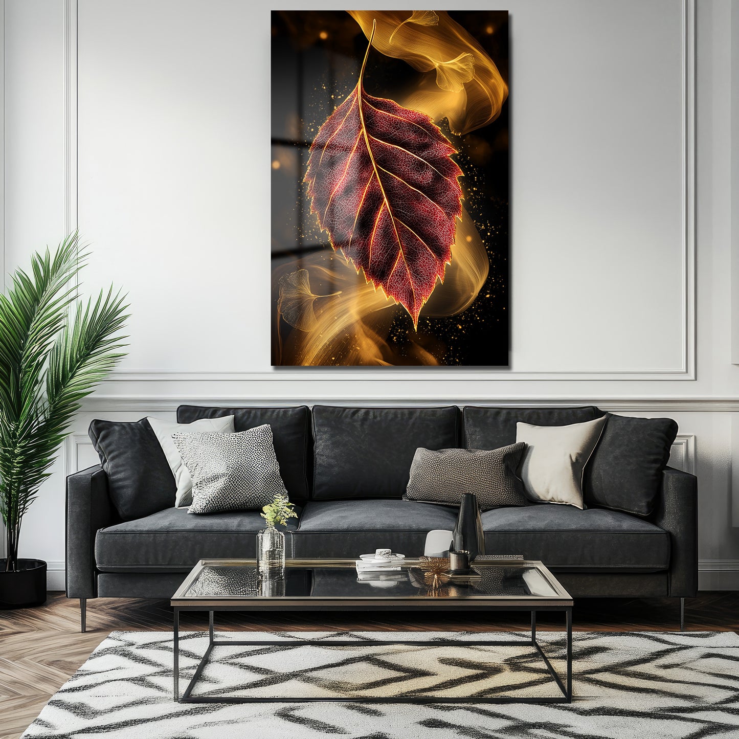 DEKORATİF DİKEY CAM TABLO - TT3413