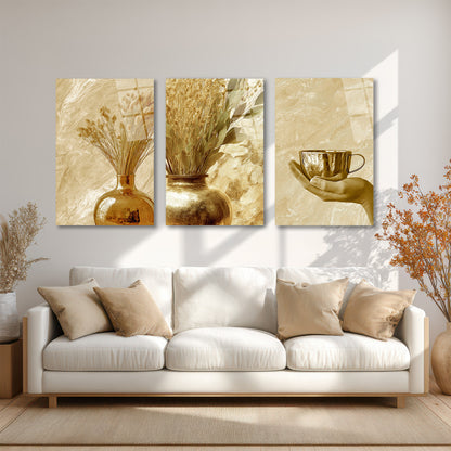 ÜÇLÜ DİKEY CAM TABLO SETİ - TT4127