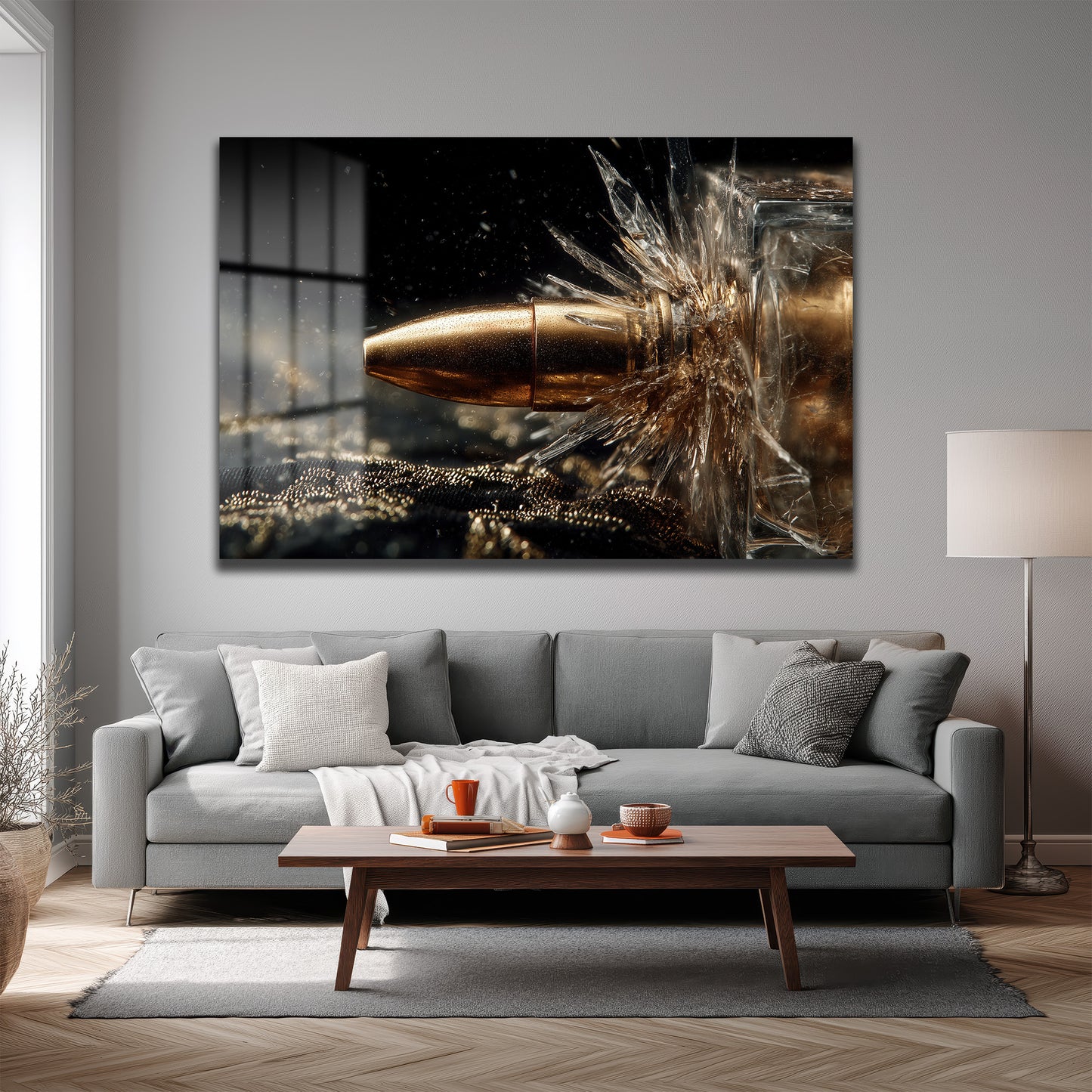 DEKORATİF YATAY CAM TABLO - TT3181