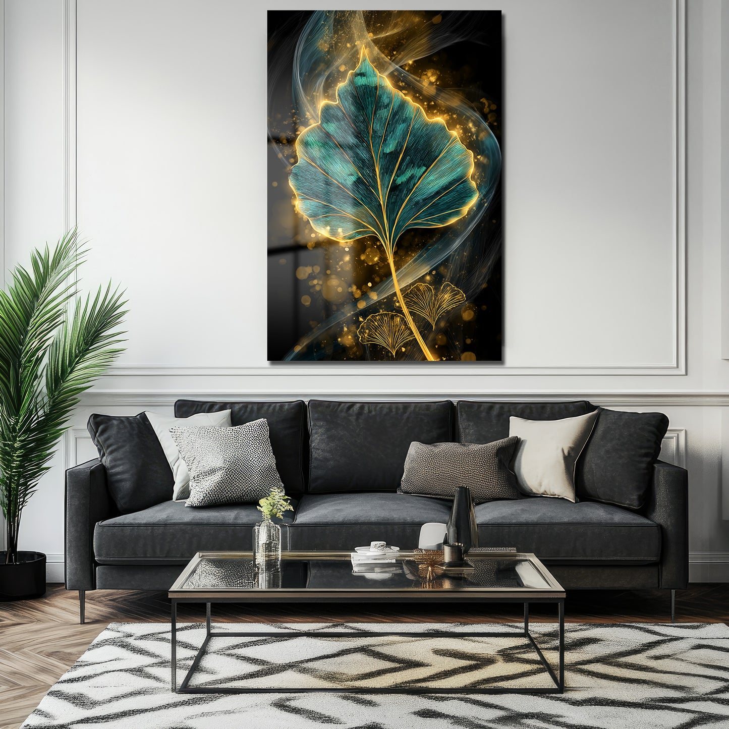 DEKORATİF DİKEY CAM TABLO - TT3414