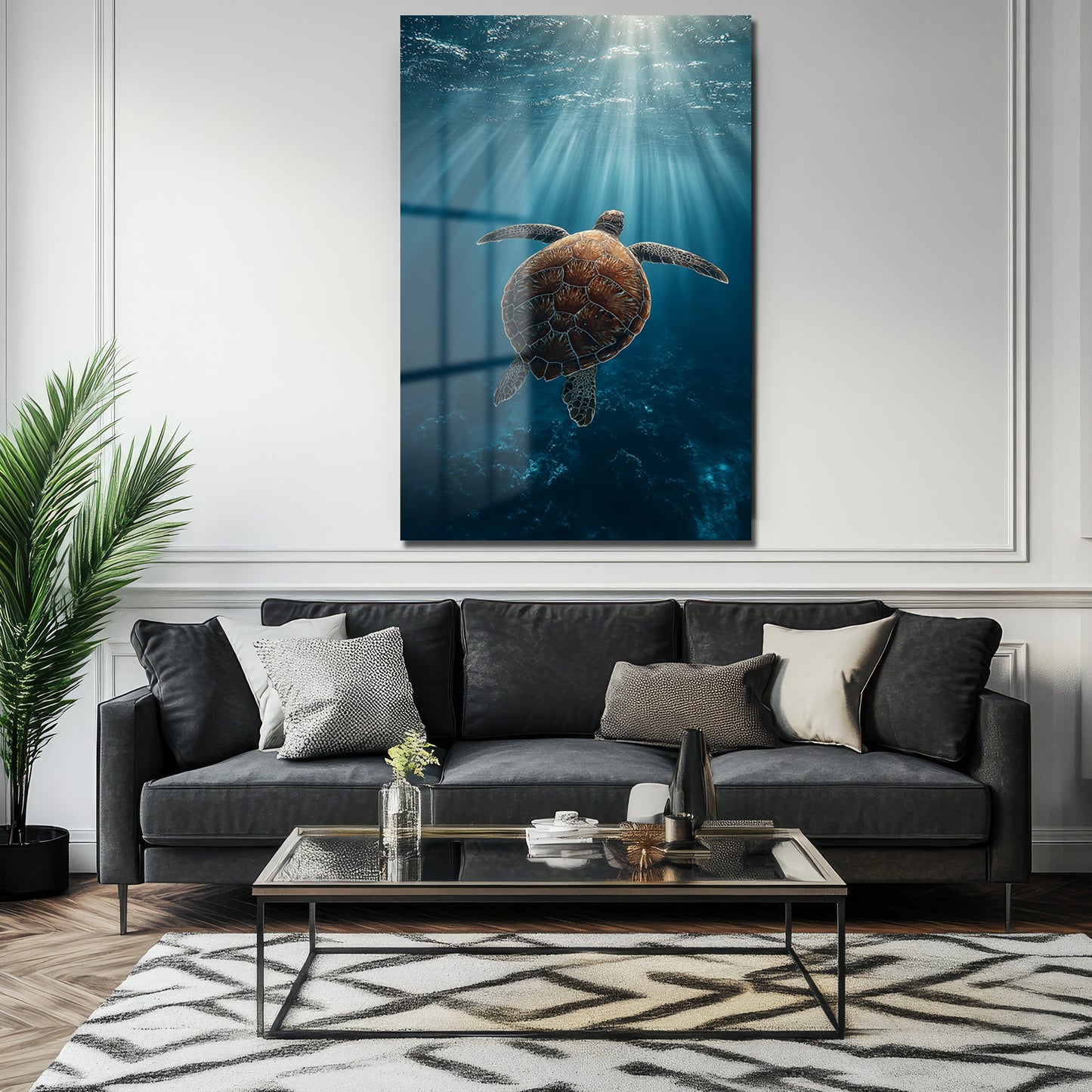 DEKORATİF DİKEY CAM TABLO - TT3483