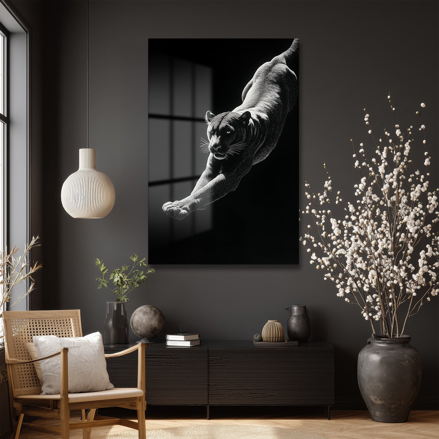 DEKORATİF DİKEY CAM TABLO - TT3388