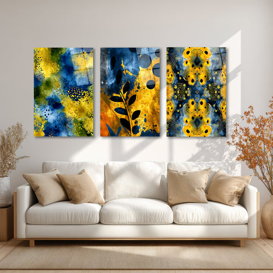 ÜÇLÜ DİKEY CAM TABLO SETİ - TT4130