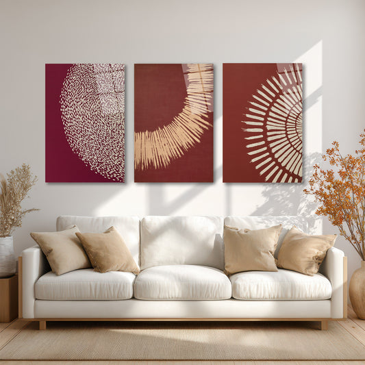 ÜÇLÜ DİKEY CAM TABLO SETİ - TT4131