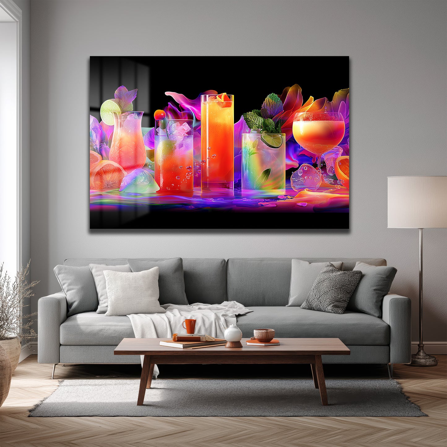 DEKORATİF YATAY CAM TABLO - TT3189