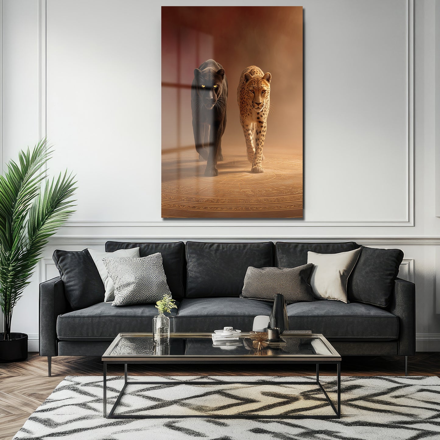 DEKORATİF DİKEY CAM TABLO - TT3490