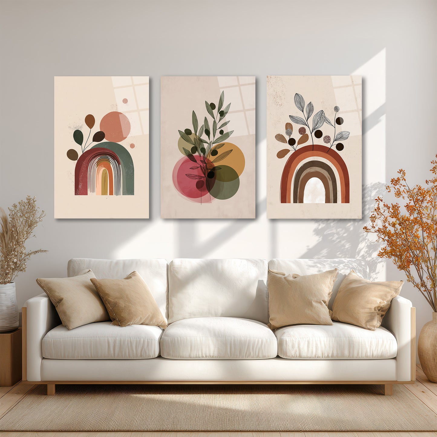 ÜÇLÜ DİKEY CAM TABLO SETİ - TT4136