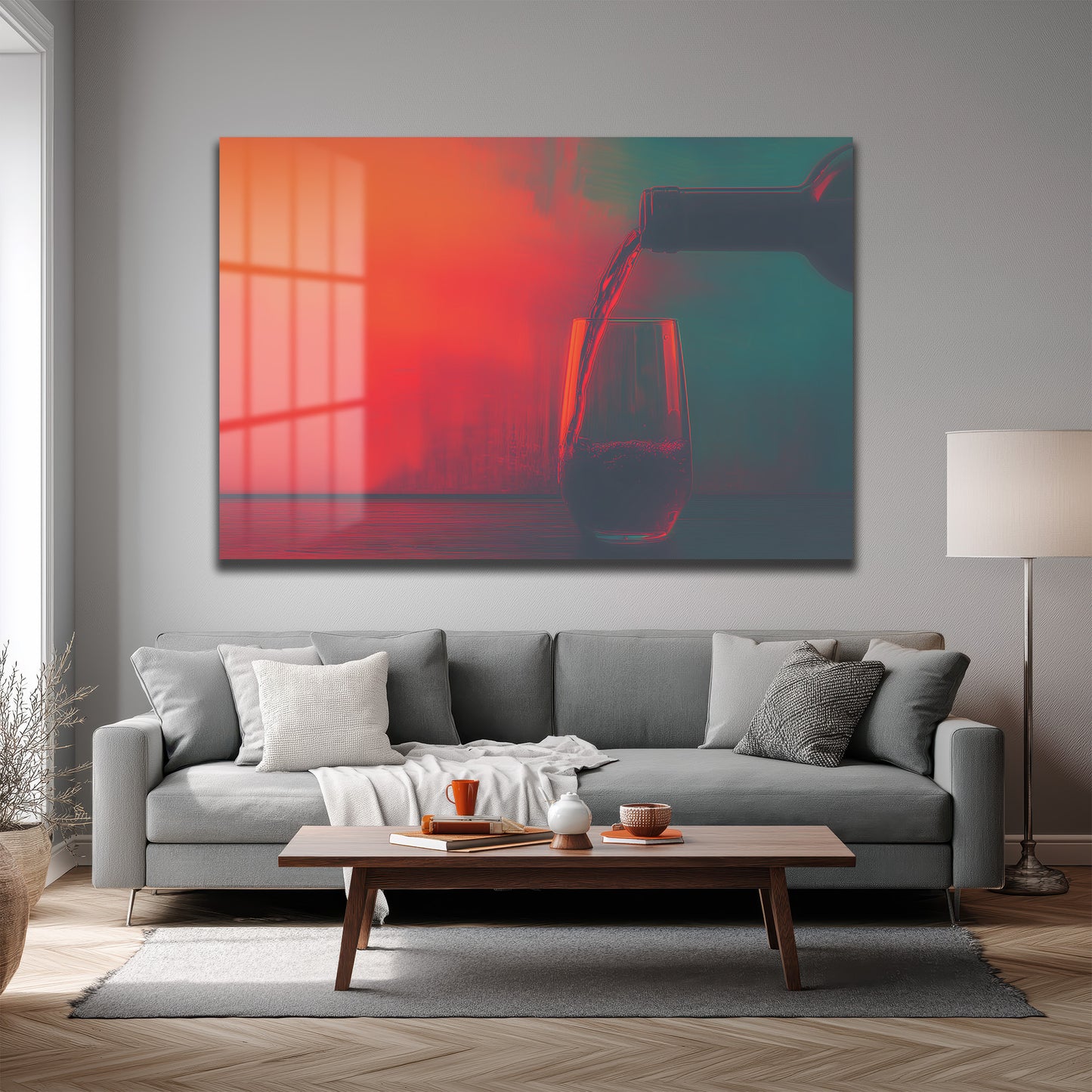 DEKORATİF YATAY CAM TABLO - TT3190