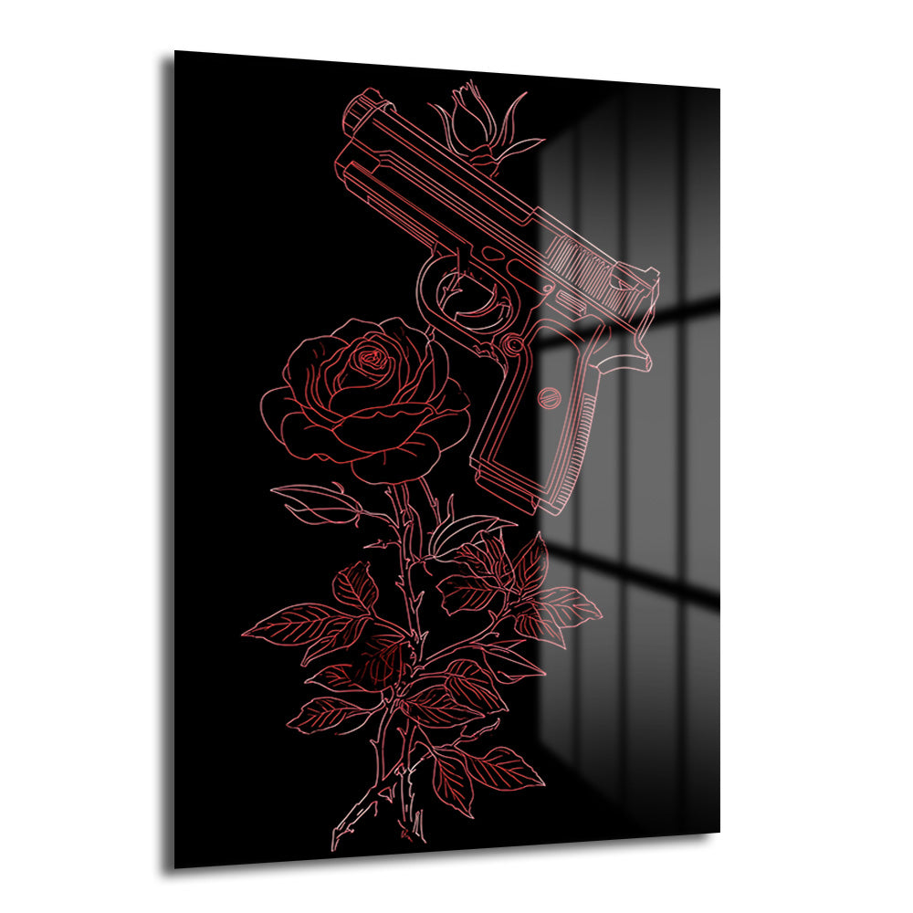 DEKORATİF DİKEY CAM TABLO - TT3352