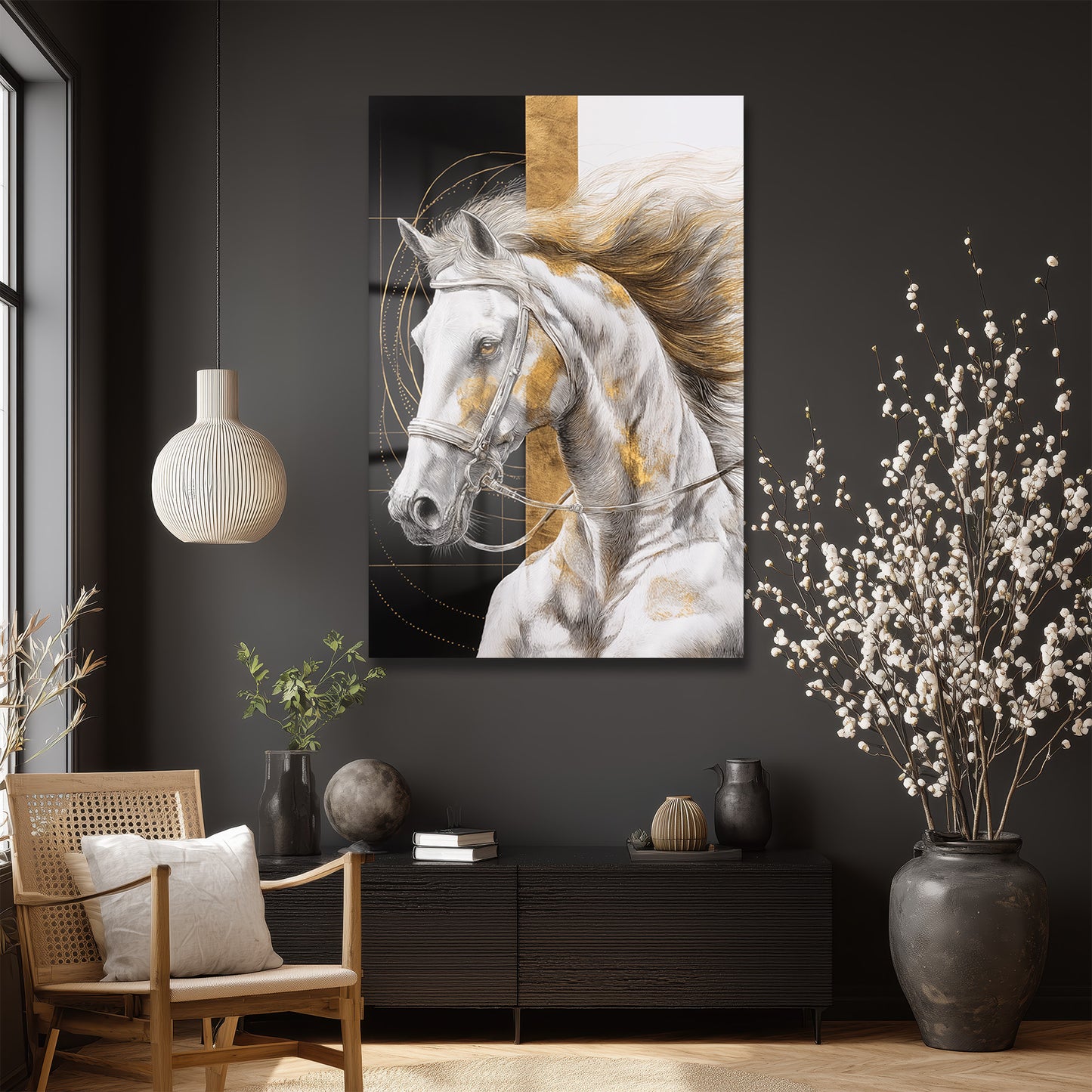 DEKORATİF DİKEY CAM TABLO - TT3461