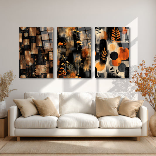 ÜÇLÜ DİKEY CAM TABLO SETİ - TT4139