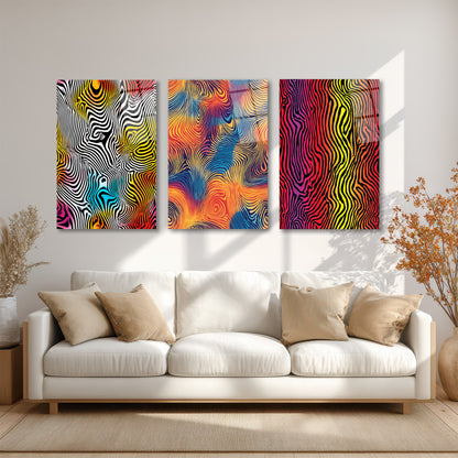 ÜÇLÜ DİKEY CAM TABLO SETİ - TT4143