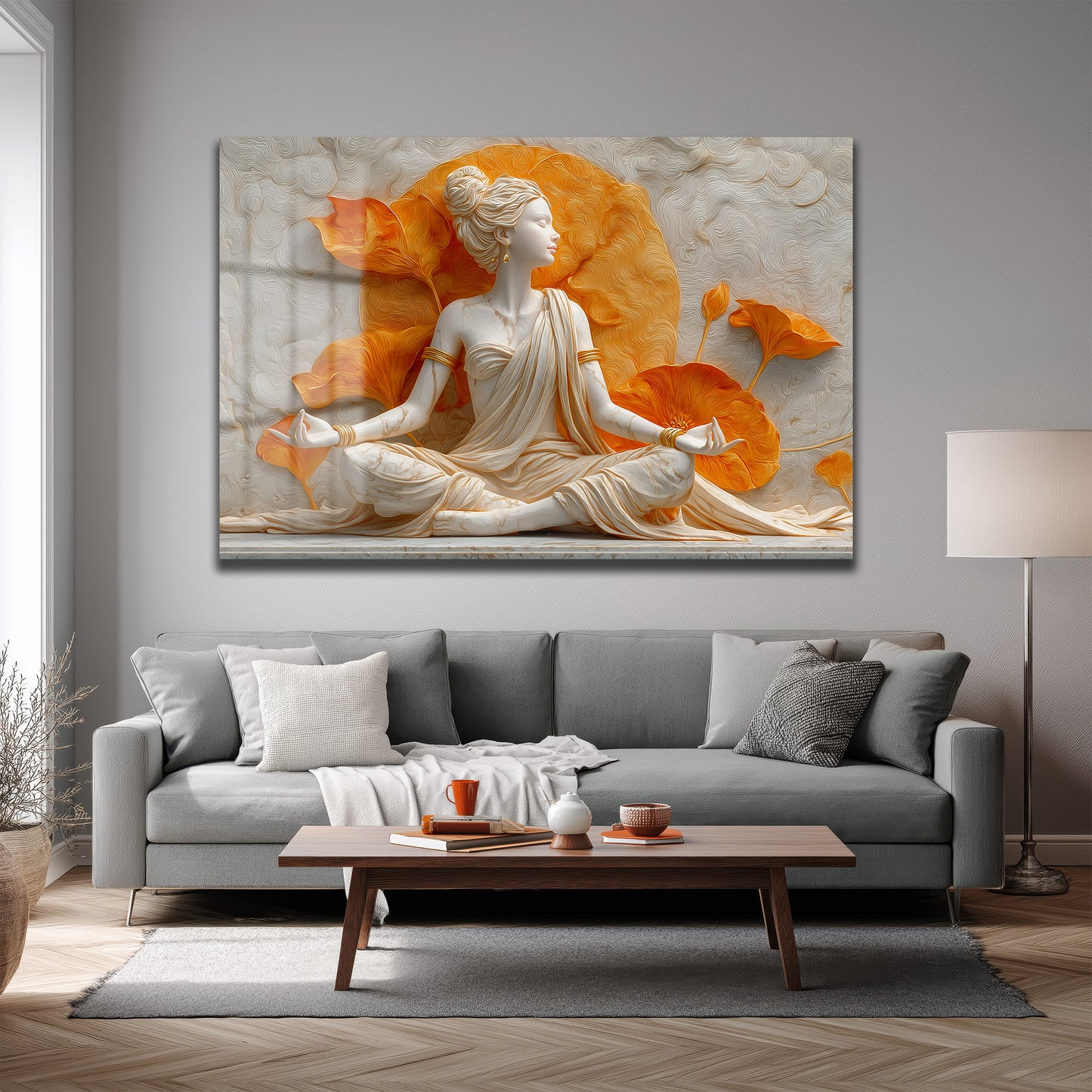 DEKORATİF YATAY CAM TABLO - TT3198