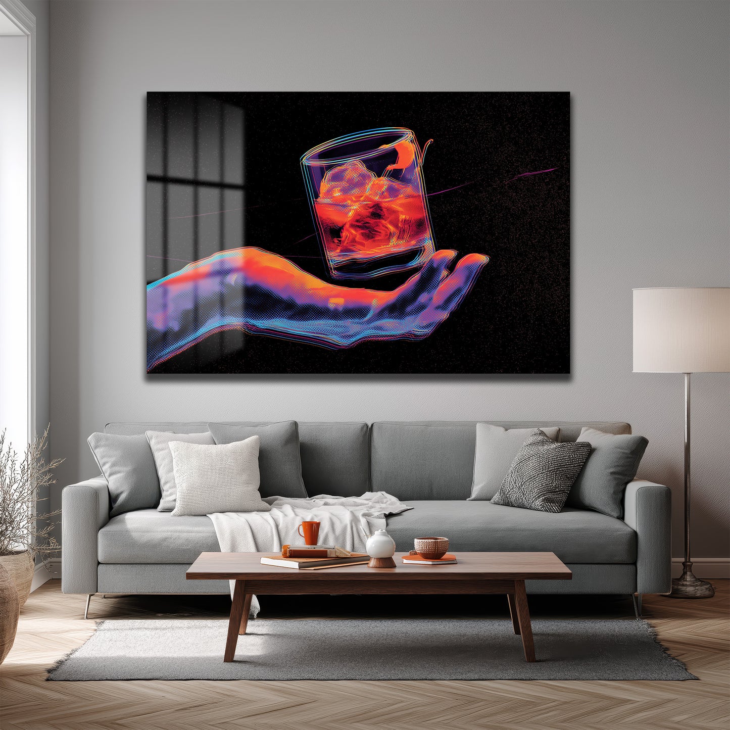 DEKORATİF YATAY CAM TABLO - TT3199