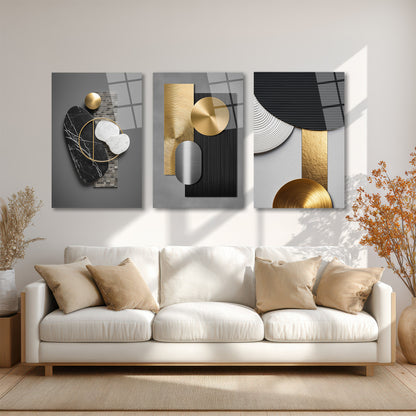 ÜÇLÜ DİKEY CAM TABLO SETİ - TT4146