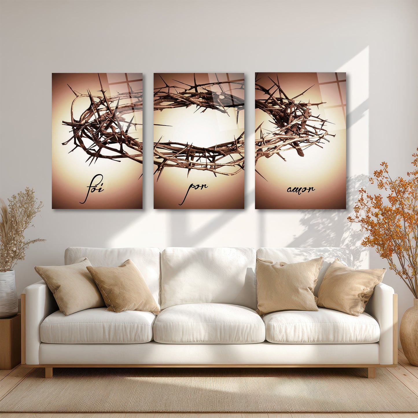 ÜÇLÜ DİKEY CAM TABLO SETİ - TT4075