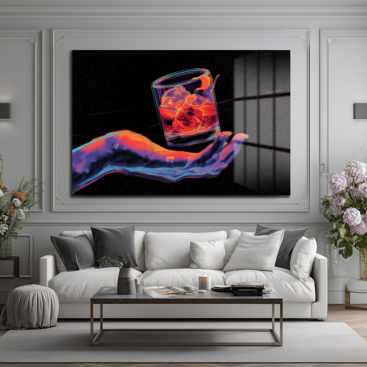 DEKORATİF YATAY CAM TABLO - TT3199