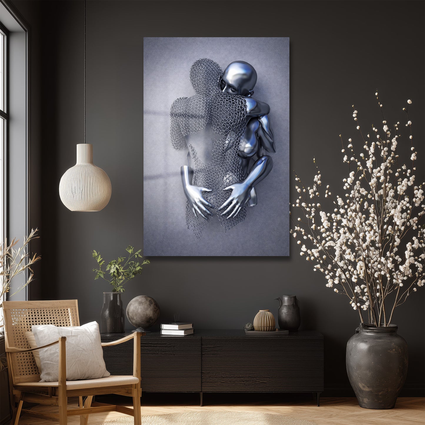 DEKORATİF DİKEY CAM TABLO - TT3390