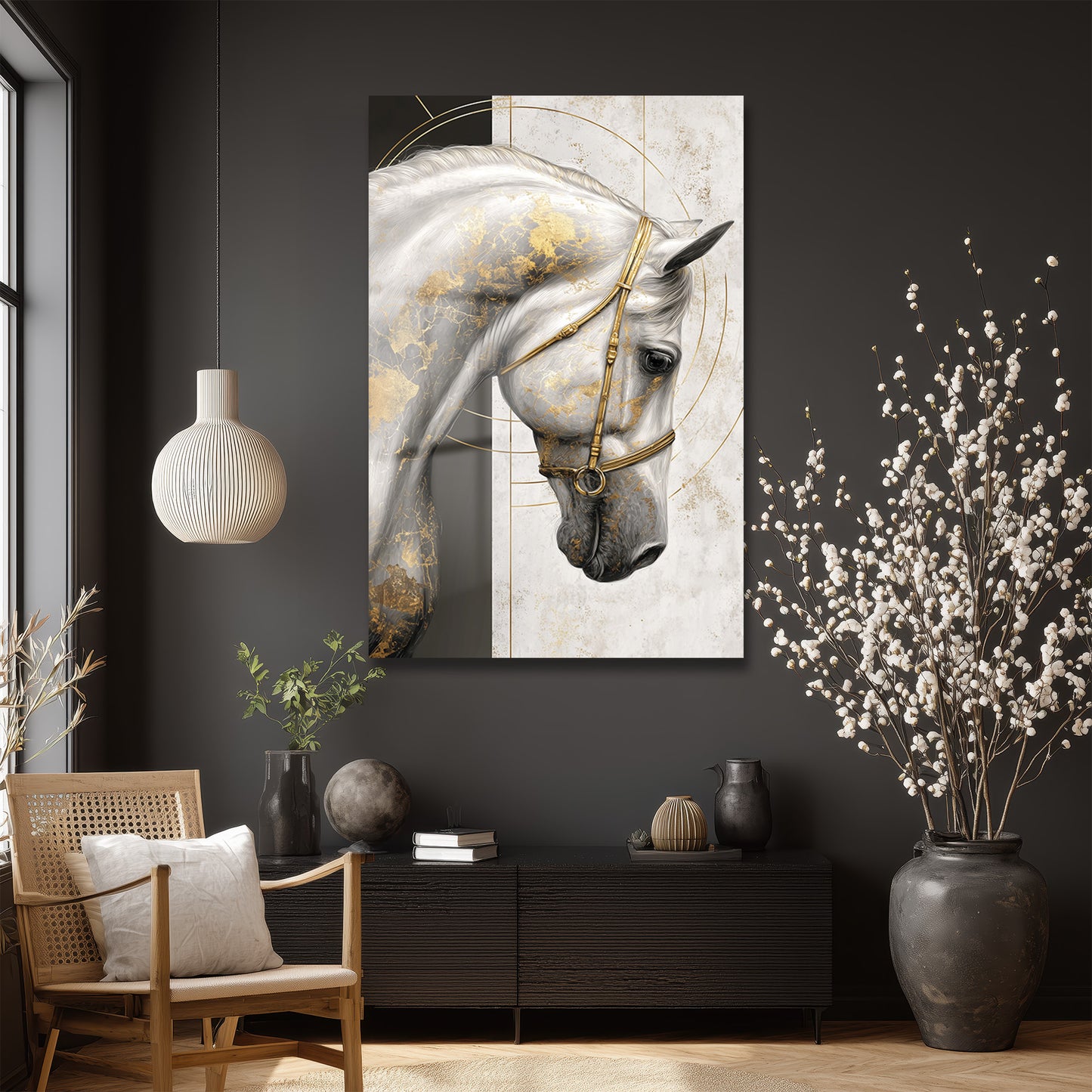 DEKORATİF DİKEY CAM TABLO - TT3462