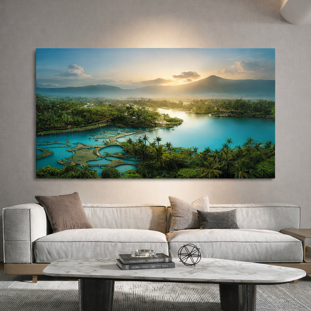 DEKORATİF YATAY CAM TABLO - CF2035