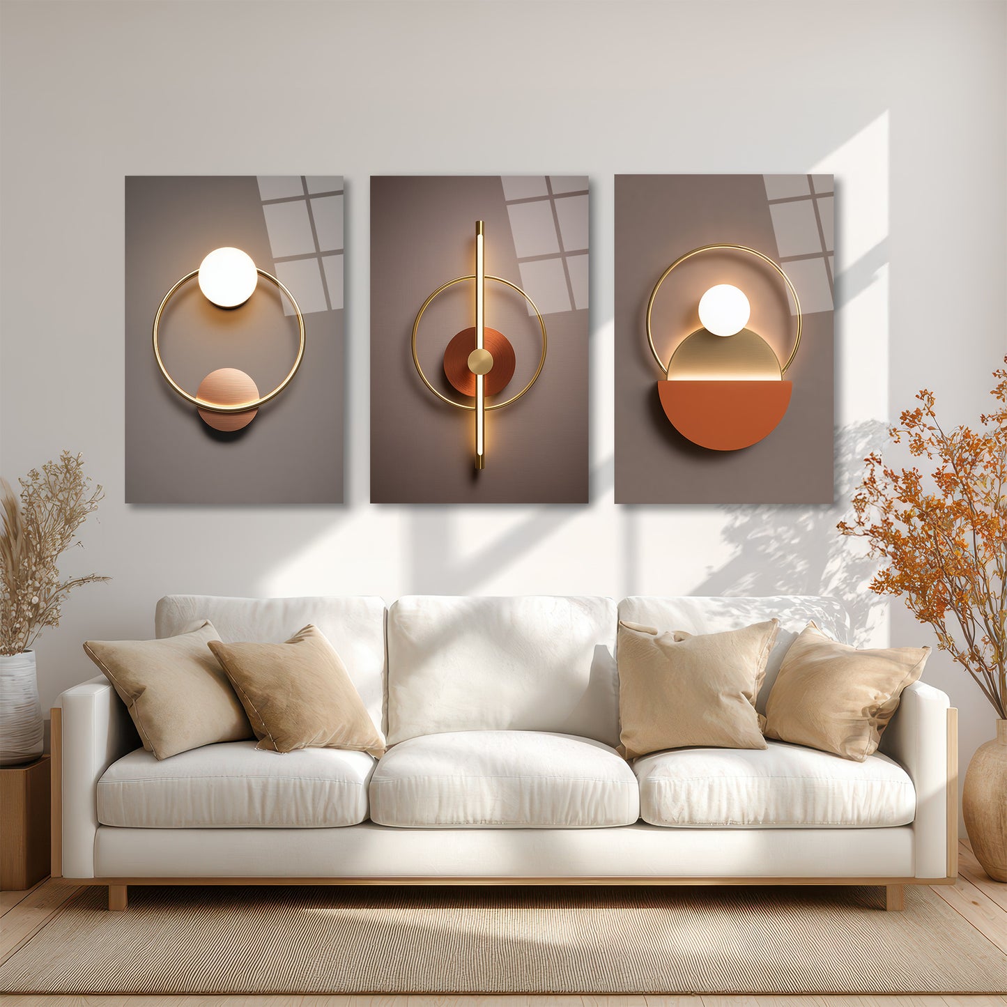 ÜÇLÜ DİKEY CAM TABLO SETİ - TT4147