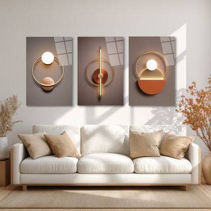 ÜÇLÜ DİKEY CAM TABLO SETİ - TT4147