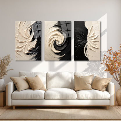 ÜÇLÜ DİKEY CAM TABLO SETİ - TT4148