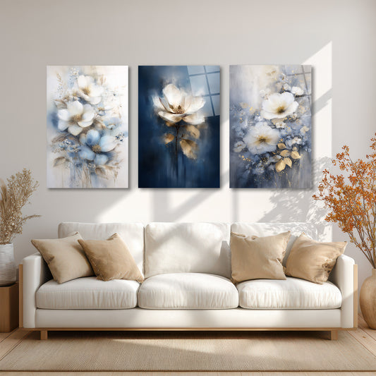 ÜÇLÜ DİKEY CAM TABLO SETİ - TT4152