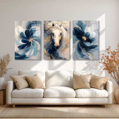 ÜÇLÜ DİKEY CAM TABLO SETİ - TT4155