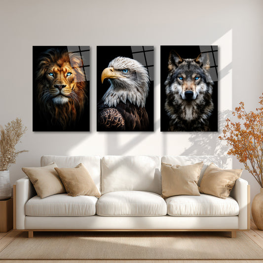 ÜÇLÜ DİKEY CAM TABLO SETİ - TT4156