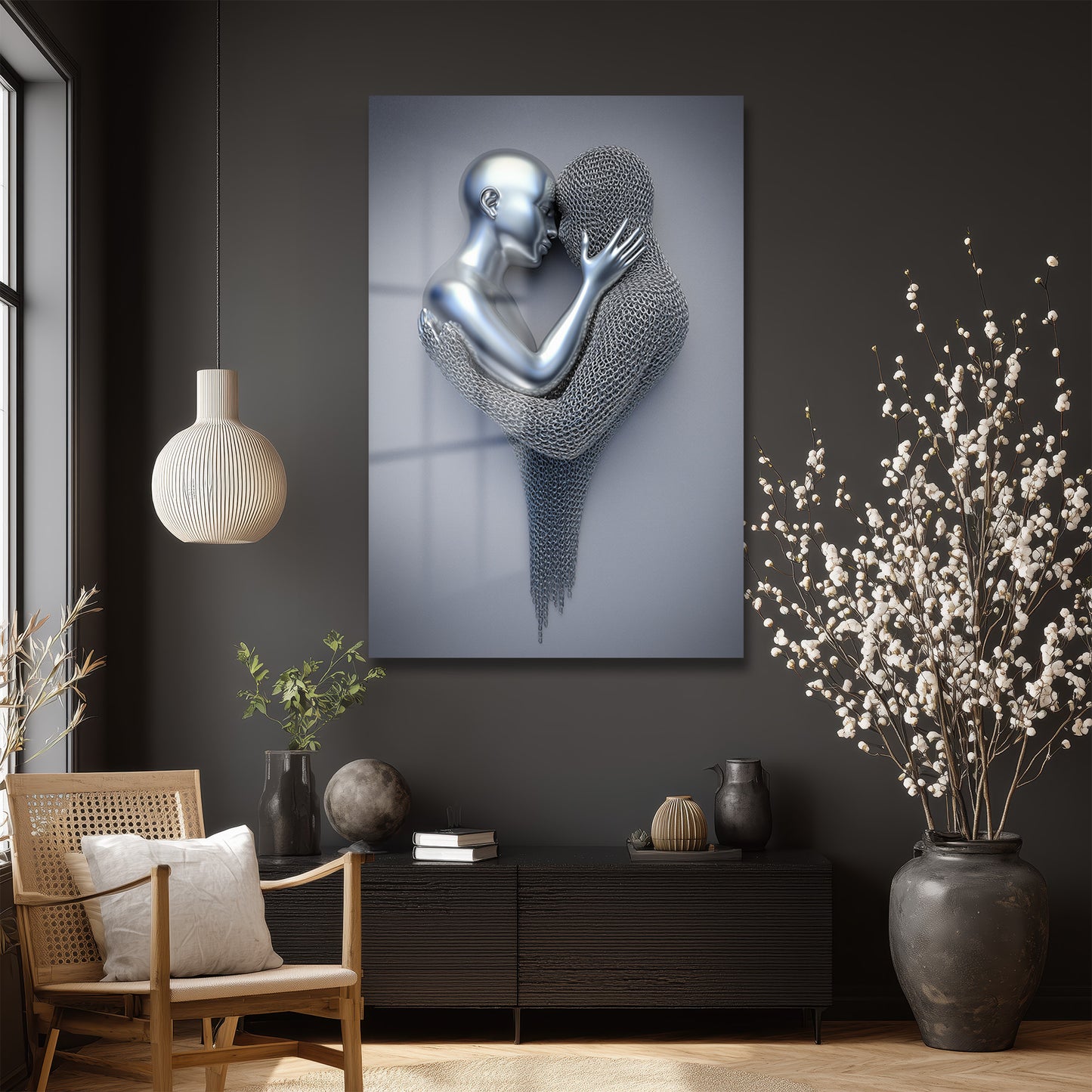 DEKORATİF DİKEY CAM TABLO - TT3391