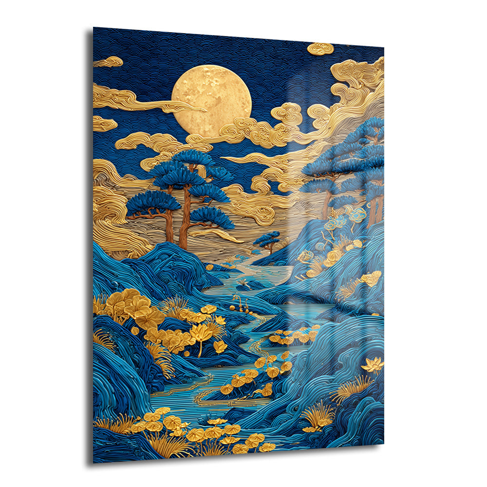 DEKORATİF DİKEY CAM TABLO - TT3442