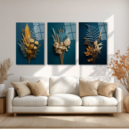 ÜÇLÜ DİKEY CAM TABLO SETİ - TT4160