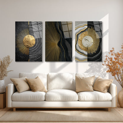 ÜÇLÜ DİKEY CAM TABLO SETİ - TT4161