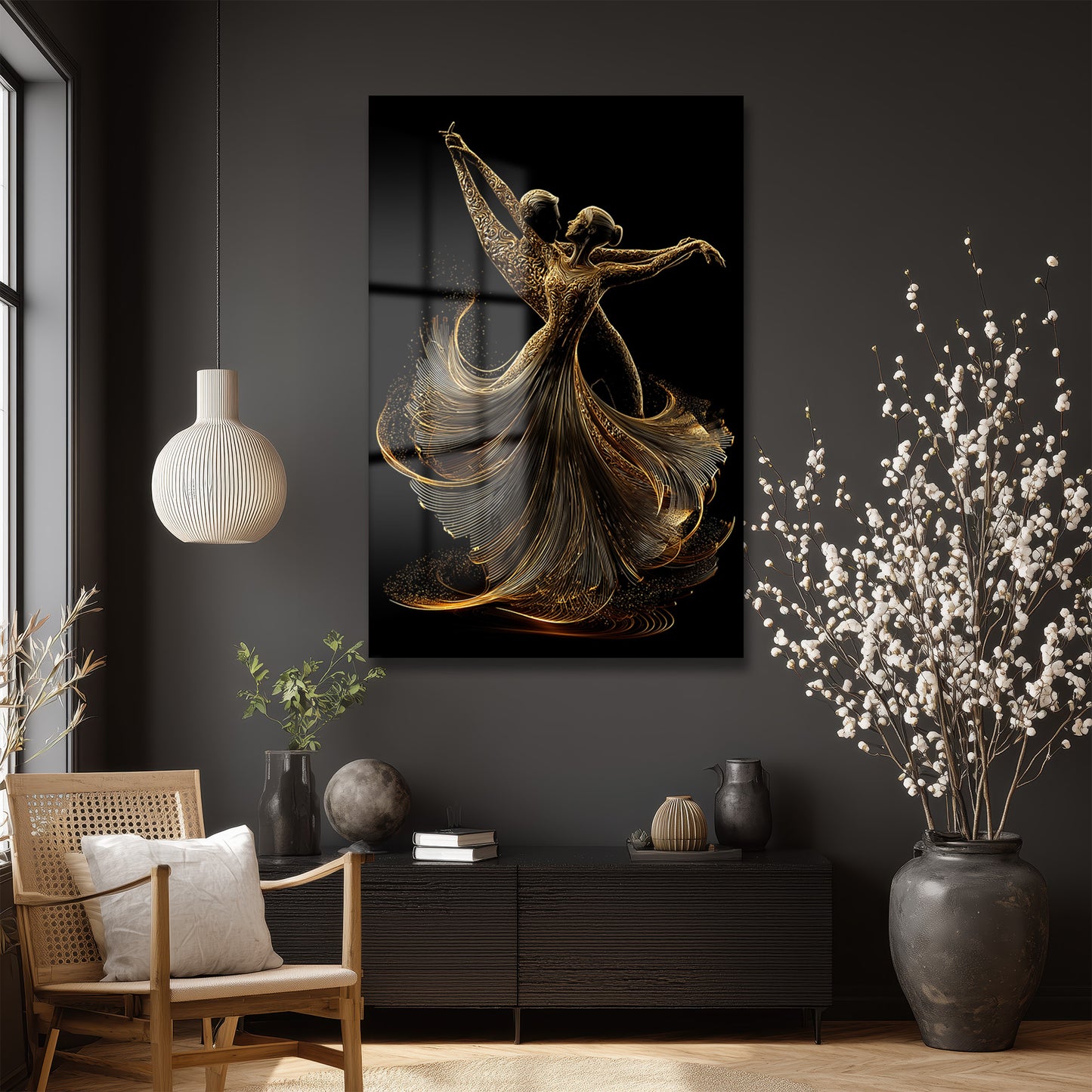 DEKORATİF DİKEY CAM TABLO - TT3332