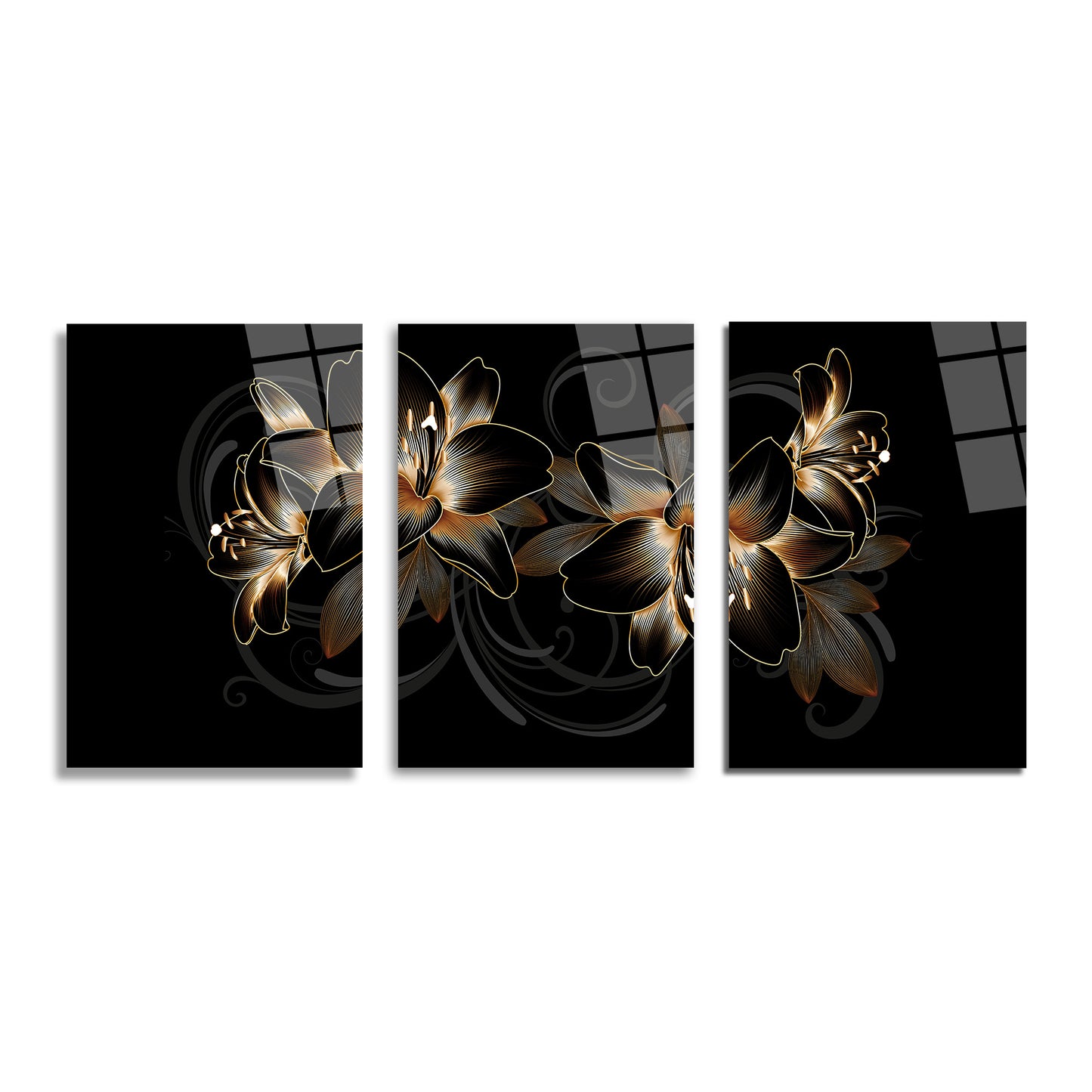 ÜÇLÜ DİKEY CAM TABLO SETİ - TT4080