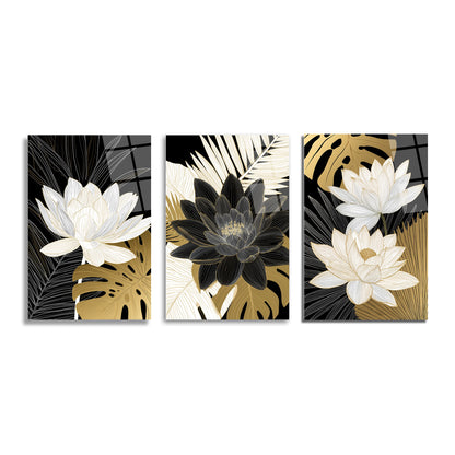 ÜÇLÜ DİKEY CAM TABLO SETİ - TT4082