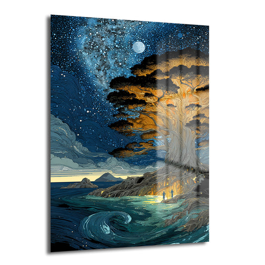 DEKORATİF DİKEY CAM TABLO - TT3456