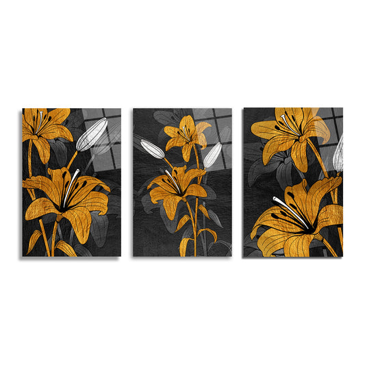 ÜÇLÜ DİKEY CAM TABLO SETİ - TT4083