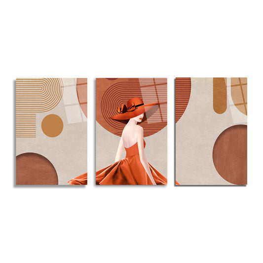 ÜÇLÜ DİKEY CAM TABLO SETİ - TT4084