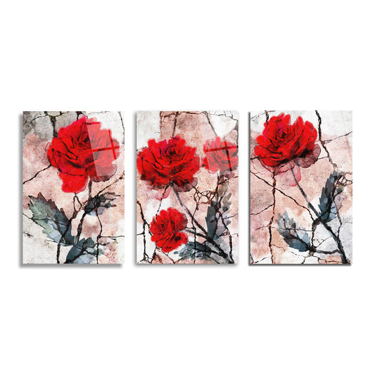 ÜÇLÜ DİKEY CAM TABLO SETİ - TT4086