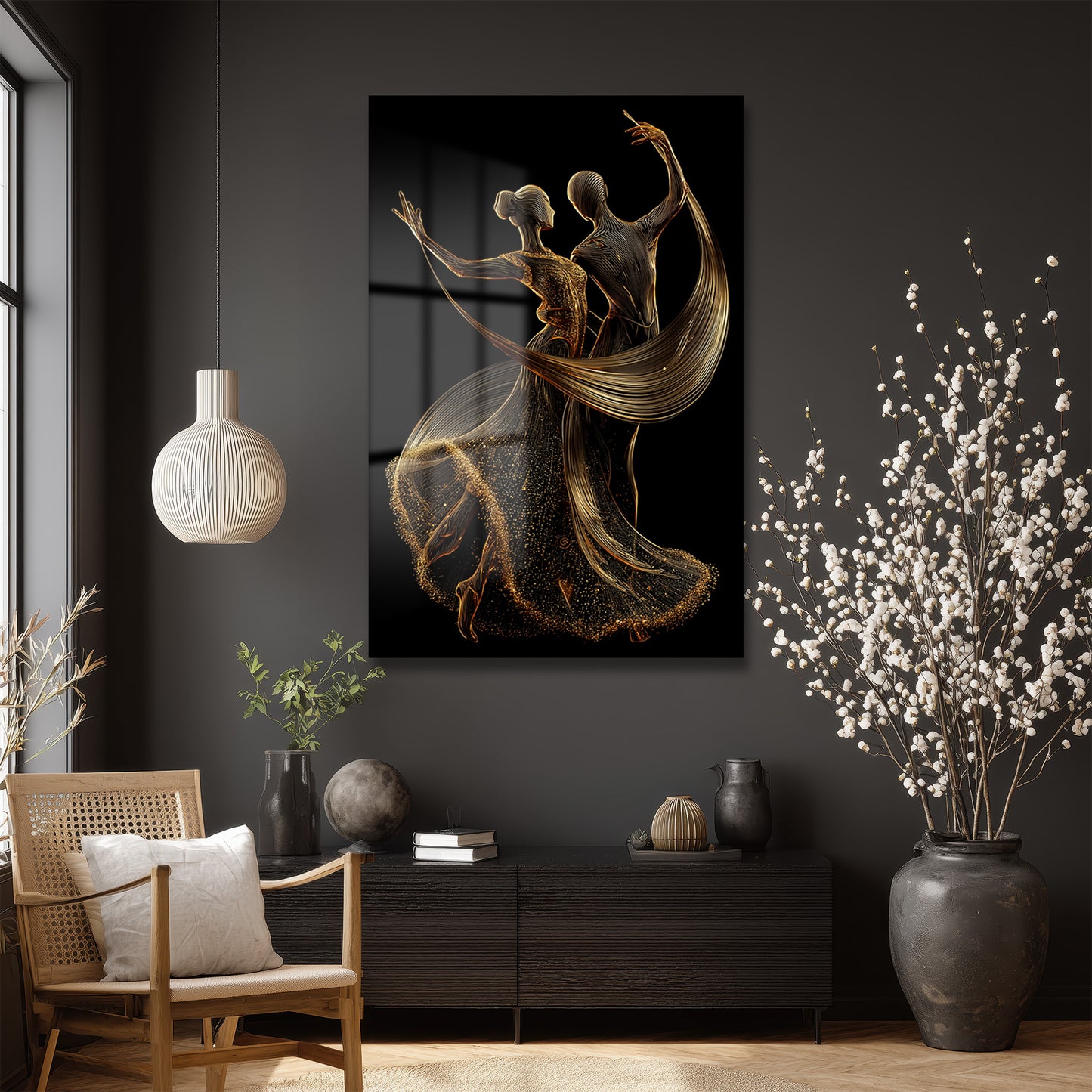 DEKORATİF DİKEY CAM TABLO - TT3333