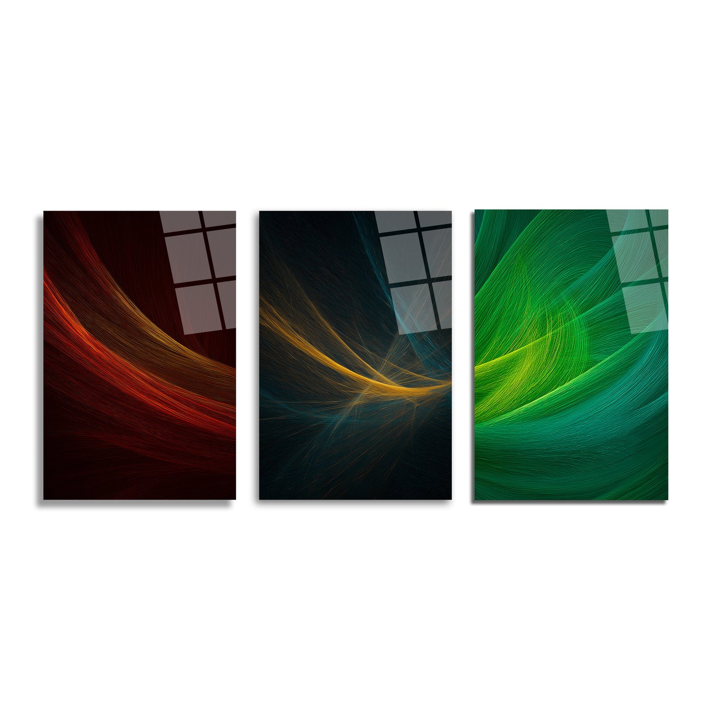 ÜÇLÜ DİKEY CAM TABLO SETİ - TT4088