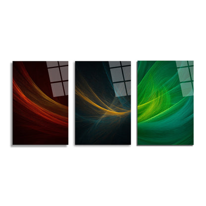 ÜÇLÜ DİKEY CAM TABLO SETİ - TT4088