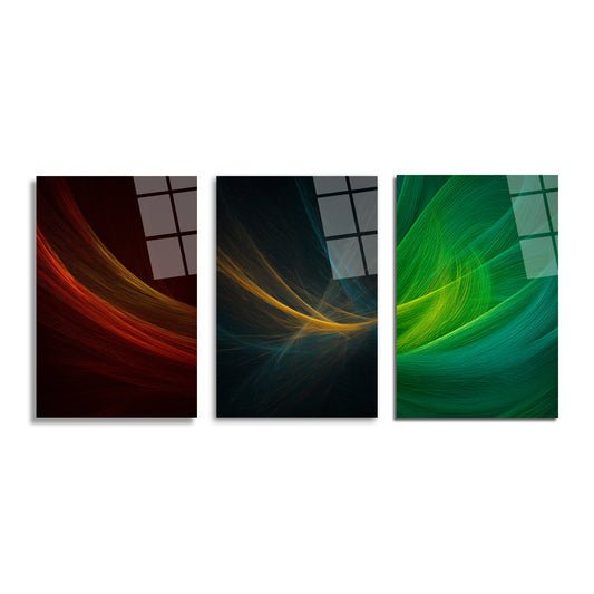 ÜÇLÜ DİKEY CAM TABLO SETİ - TT4088