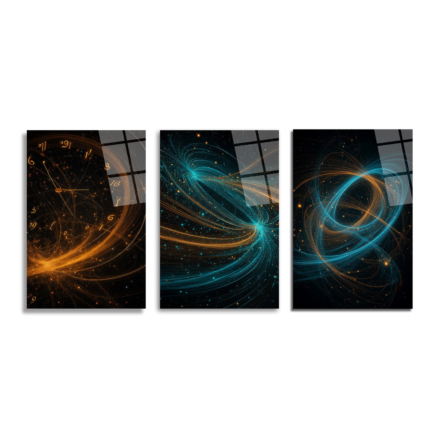 ÜÇLÜ DİKEY CAM TABLO SETİ - TT4092